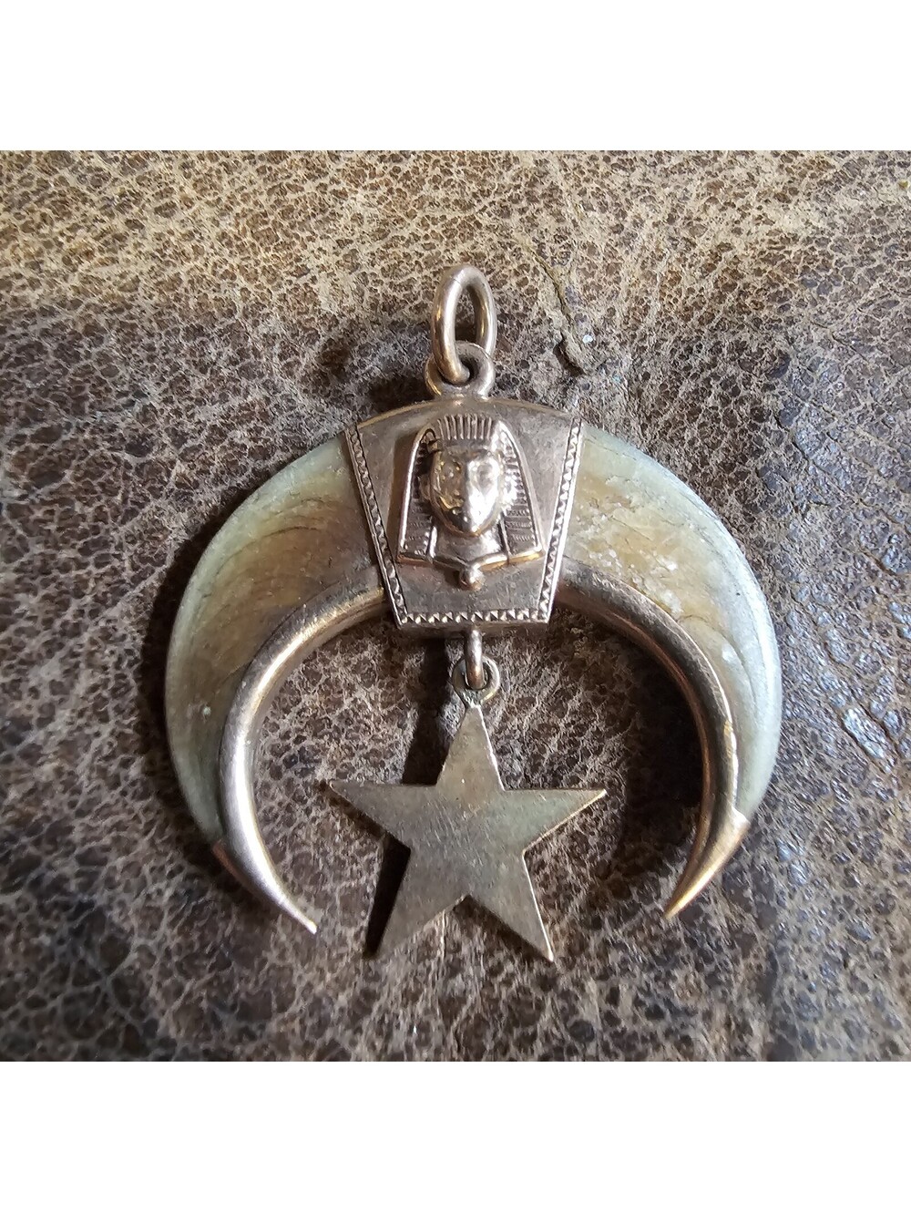 2 Antique Claw Masonic Shriners Past Potentate Pendants